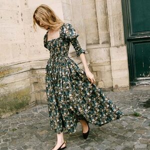 DÔEN BIJOU DRESS - BLEU ARBOR FLORAL SIZE MEDIUM